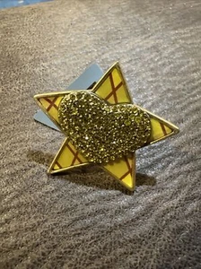 Pilgrim Jewellery Swarovski Crystal Gold Plated Yellow Heart Ring - Picture 1 of 3