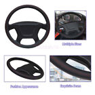 Trailer Truck SUV Car Black Faux Leather Red Line Steering Wheel Cover Muti Size