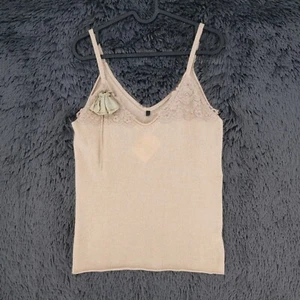 LANEROSSI Light Brown 100% Cashmere Tank Top Size 2 - M - Picture 1 of 10