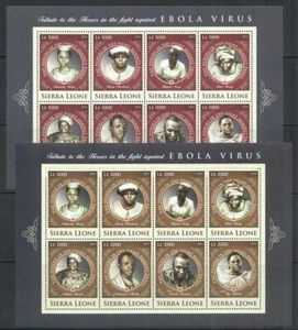Sierra Leone 2016 MNH 8v 2SS, Cross Heroes In Fight Against Ebola Virus, Medical - Picture 1 of 1