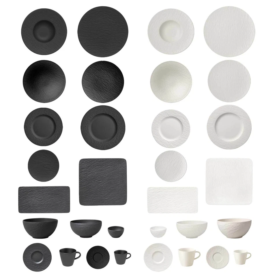 Villeroy & Boch Manufacture Rock Geschirr mit Struktur Teller Schalen Becher - Bild 1 von 1