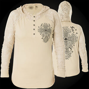 Affliction Woman Hoody Homily Beige