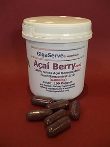 100 Acai Berry/Beere Vegi Kapseln a 700mg Extrakt (1:10= 6000mg) vegan - Bild 1 von 1