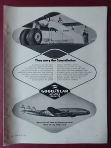 9/1946 PUB GOODYEAR TIRE LOCKHEED CONSTELLATION TWA PNEU AVION ORIGINAL AD - Imagen 1 de 1