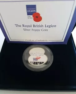2008 Royal British Legion Bailiwick of Jersey Proof-Like Silver Poppy £5 Coin - Picture 1 of 9
