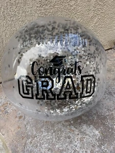Glückwunsch Grad großer Konfetti Strandball schwarz gold silber - Bild 1 von 2