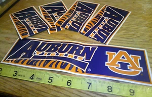 5 pegatinas de pancarta universitaria de la NCAA con licencia oficial Auburn Tigers - Imagen 1 de 1