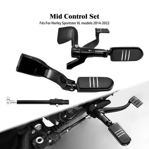Kit de controles medios negros palanca de clavija apta para Harley Sportster XL 883 1200 14-23 - Imagen 1 de 13