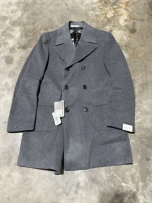 NWT Corneliani Wool Coat Mens Size 48 Gray Button Double Breasted jacket $1495 - Image 1 of 4