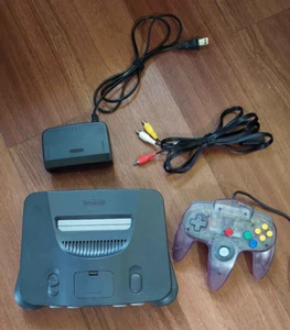 Nintendo 64 System Console - Charcoal Gray - Atomic Purple controller new stick - Picture 1 of 3