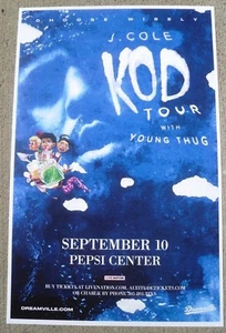 J. COLE KOD Tour 2018 Pepsi Center - Denver, Colorado Flyer 11x17 Gig Poster - Picture 1 of 2