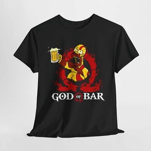 HOMER GOD OF BAR SPASS GRAFISCHES T-SHIRT Unisex schweres Baumwoll-T-Shirt - Bild 1 von 31