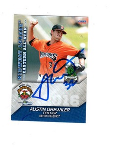 Austin Orewiler 2016 Midwest League All Star auto signed card Dayton Dragons