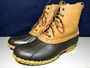 Stivali da uomo LL Bean in pelle di anatra impermeabili taglia 11M - Foto 1 di 12