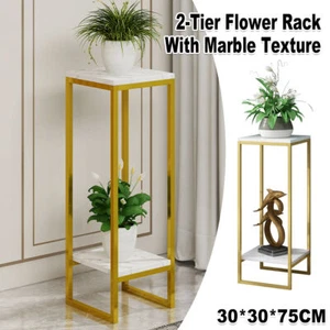 2-Tier Metal Plant Stand Flower Pot Rack Indoor Outdoor Tall Display Shelf AU - Picture 1 of 12