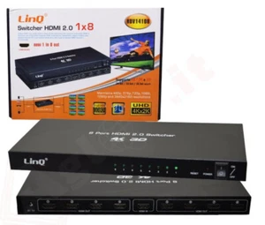 Splitter 4K Hdmi 8 uscite audio e video Moltiplicatore televisione LCD porte - Picture 1 of 1