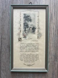 Antique Buzza Motto "SOMEBODY CARES" by Edgar Guest - All Original - Picture 1 of 5