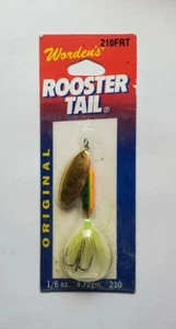 wordens rooster tail lure new 1/6oz 210frt orange green - Picture 1 of 2