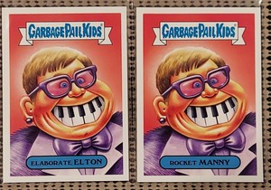 LOT OF 2 CARDS: GPK (ELABORATE ELTON & ROCKET MANNY) Battle of the Bands RARE! 