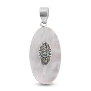 925 Sterling Silver for Women Mother of Pearl Pendant Birthday Gifts Jewelry - Picture 1 of 7