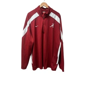 Nike 4XL Alabama Crimson Tide Pullover Fit Dry 1/4 Zip Long Sleeve Logo Top - Picture 1 of 7