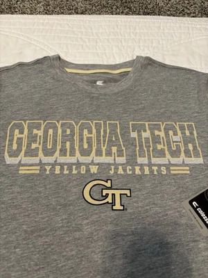 Colosseum Georgia Tech Yellow Jackets Gray Long Sleeve Shirt Small NWT - Image 1 of 4
