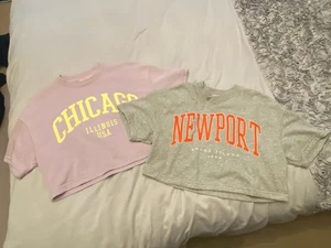 Bershka Women's Cropped T-Shirts Size 10-12 - Picture 1 of 5