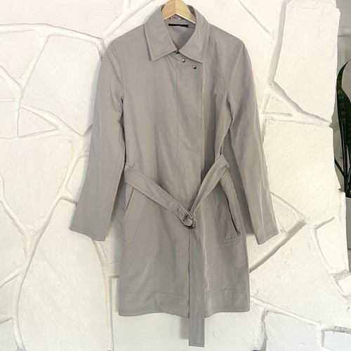 Gucci donna 40 Oldey Moneyner Desig lussoo grigio trenchto cappot giaccaa cintu