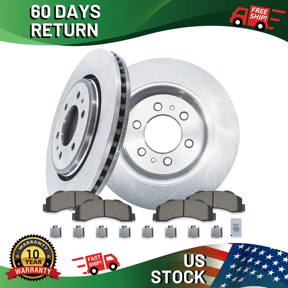 FRONT Rotors Brake Pads for Ford F-150 2010-2020&Lincoln Navigator 2010-2021 Foto 1 de 4