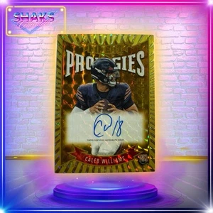 2024 Topps Finest Football-Prodigies Auto Caleb Williams - Gold Refractor /50 - Bild 1 von 4