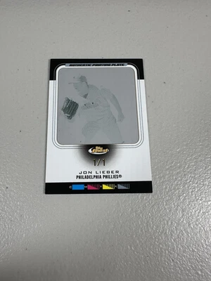 Placa de impressão Jon Lieber - 2005 Topps Finest 1/1 - Imagem 1 de 2