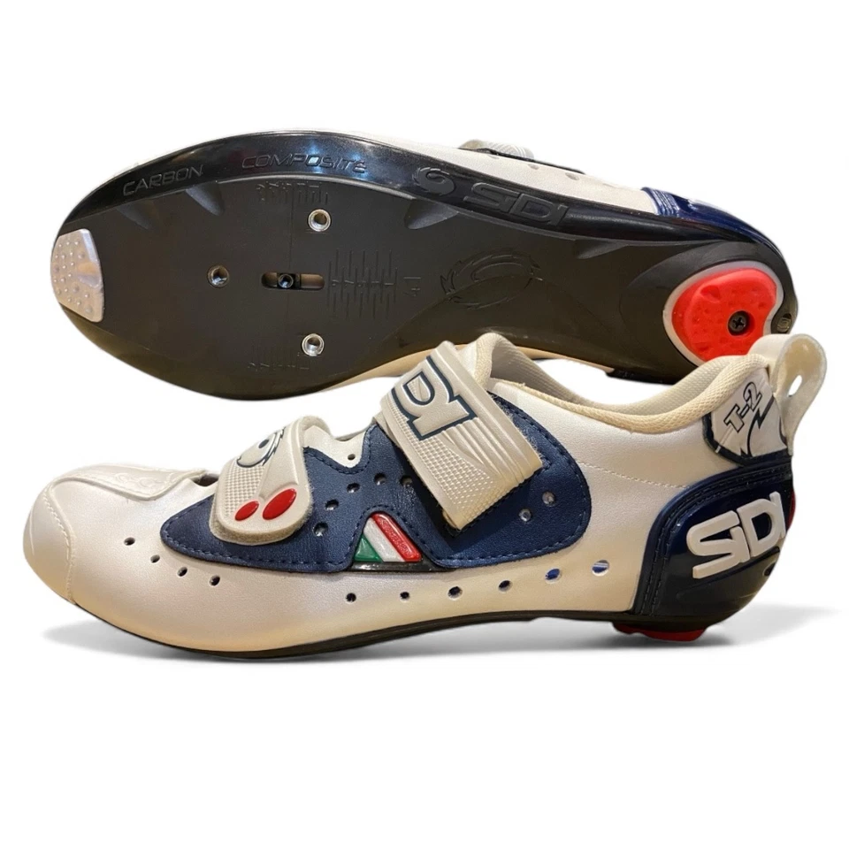 Sidi T2 Carbon 男式铁人三项骑行鞋 尺码 41 美码 7.5 全新 — 第 1/4 张图片