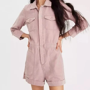 NEW American Eagle AE Long Sleeve Utility Boilersuit Romper Dusty Rose size XXL - Picture 1 of 9