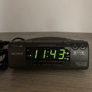Sony Dream Machine ICF-C470MK2 Alarm AM/FM Radio Alarm Clock Tested Works - Gray - Picture 1 of 12