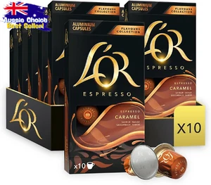 100x Espresso Caramel Coffee Capsules Pods Aluminium Nespresso Compatible - Picture 1 of 12