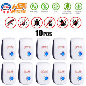 10Pcs Electronic Pest Reject Control Ultrasonic Repeller Bug Rat Spider Roaches