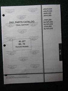 2001 BMC Johnson Outboard Parts Catalog Manual 40 Jet 60 70 HP Remote Models - Foto 1 di 4