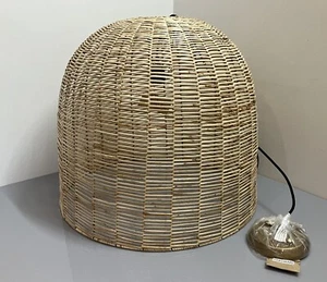 Nkuku Noko Wicker Dome Pendant Ceiling Light Natural RRP £275.00 - Picture 1 of 4