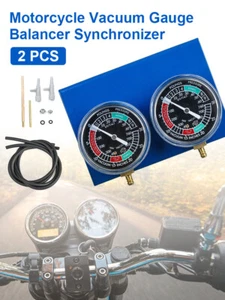 2*Motorcycle Carburetor Vacuum Gauge Balancer Synchronizer Tool with Hose Kit - Picture 1 of 11