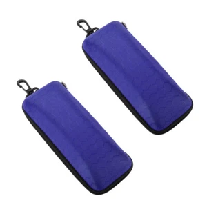 2PCS Portable Eye Glasses Case Box Sunglasses Protector Hard Zipper Belt Clip - Picture 1 of 22
