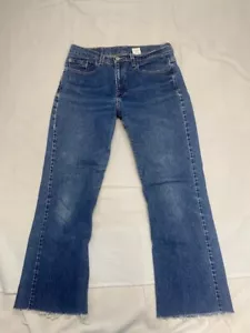 Levis 515 Bootcut Lower Rise Womens Denim Jeans Frayed Hem Size 8MIS S - Picture 1 of 12