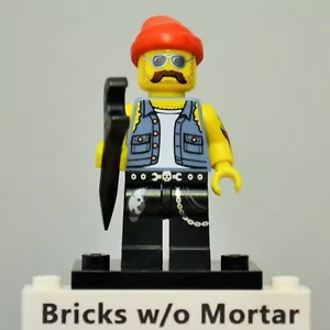 Neu Original LEGO Motorrad Mechaniker Minifiguren mit Schraubenschlüssel Serie 10 71001 - Bild 1 von 3