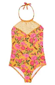 Billabong Multicolor 'Sun Dream' One-Piece Swimsuit, Size 14 Kids L23551 - Picture 1 of 1
