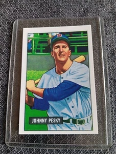 Johnny Pesky  1951 Bowman Reprint Baseball Card # 15 - Boston Red Sox 1986 - Picture 1 of 2