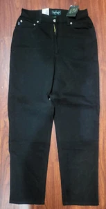 RALPH LAUREN Polo NWT Womens Black Jean Pants Size 8 Small Cotton Blend - Picture 1 of 6