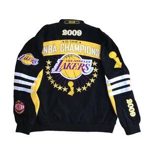 Los Angeles Lakers 2009 NBA Championship Jacket 3XL Patches JH Design Men LA - Picture 1 of 12