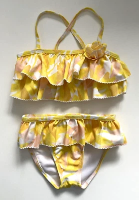 Traje de baño bikini Janie and Jack Aerin con volantes 2 piezas amarillo talla 4 NUEVO Foto 1 de 3