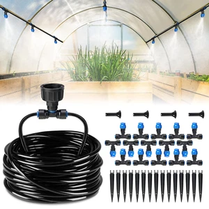 59FT Greenhouse Mist Drip Irrigation Kit, Hanging Plant Watering, Garden Waterin - Picture 1 of 12