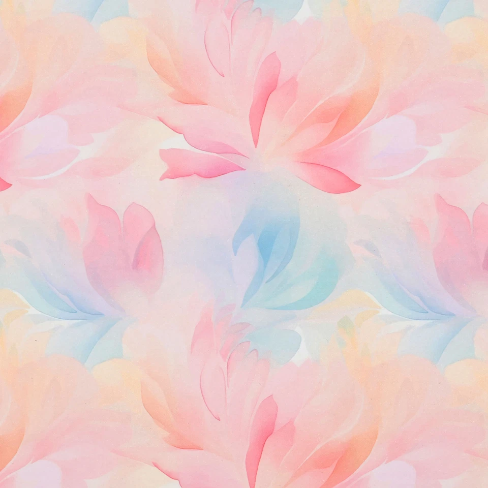 STAR Carta regalo 70 cm x 2 m rotolo fiori acquerello pastello rotolo carta regalo rosa