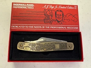Ingersol A J Foyt Limited Edition II 3-Blade Mechanic Stockman Knife W/ Box - Picture 1 of 12